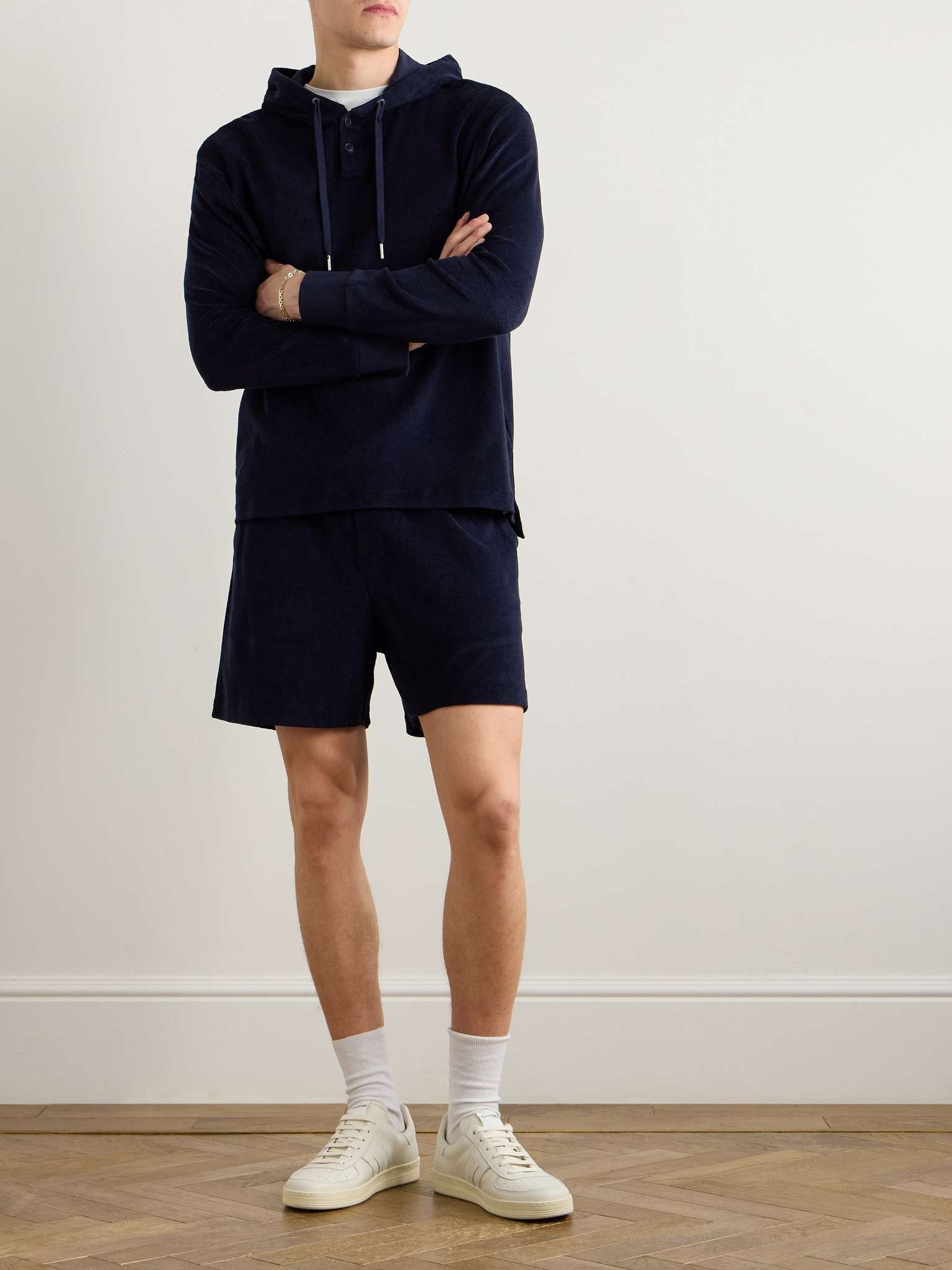 Riviera Straight-Leg Cotton and Modal-Blend Terry Drawstring Shorts - 2