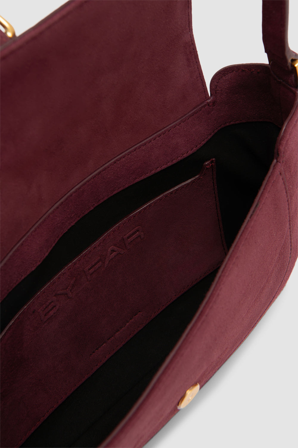 Miranda Sour Cherry Suede Leather Shoulder Bag - 4