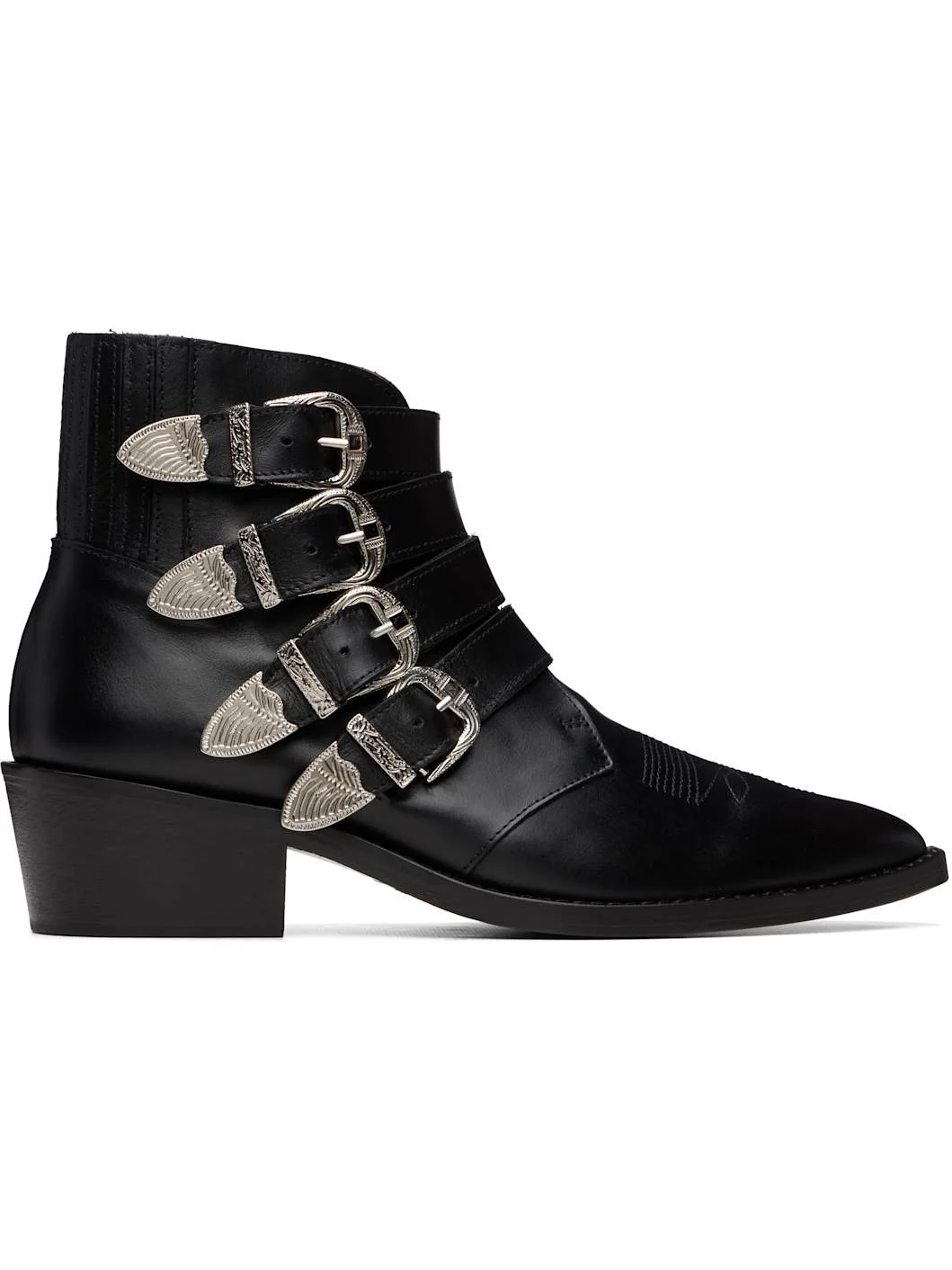 Black 4 Metal Cowboy Boots - 1