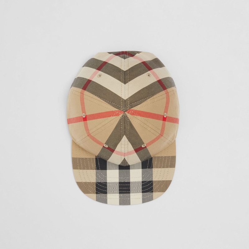 Reversible Vintage Check Cotton Baseball Cap 7