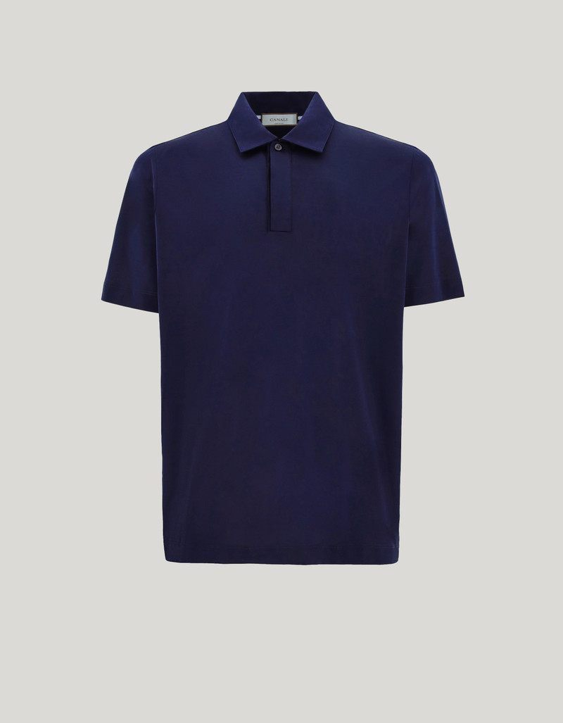 DARK NAVY COTTON POLO SHIRT 1