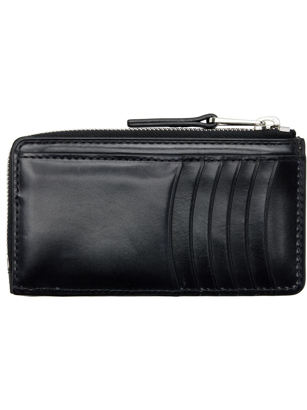 Black Patina Zip Coin Card Holder - 2