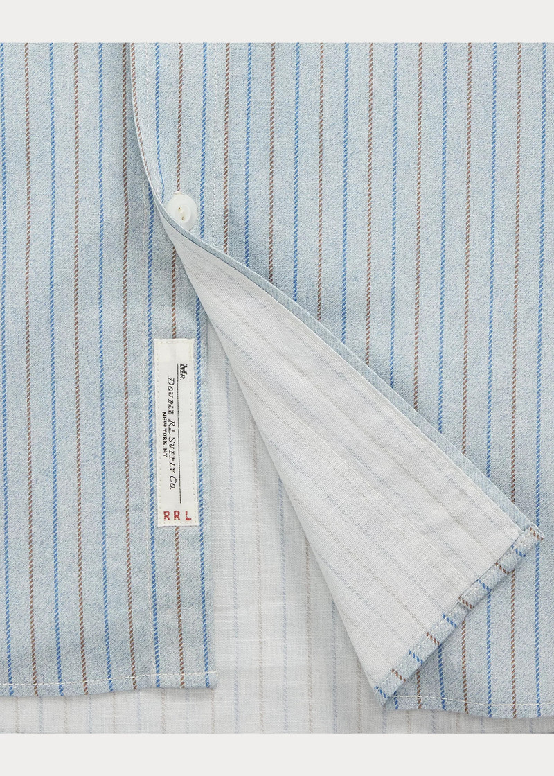 Slim Fit Stripe-Print Woven Shirt 8
