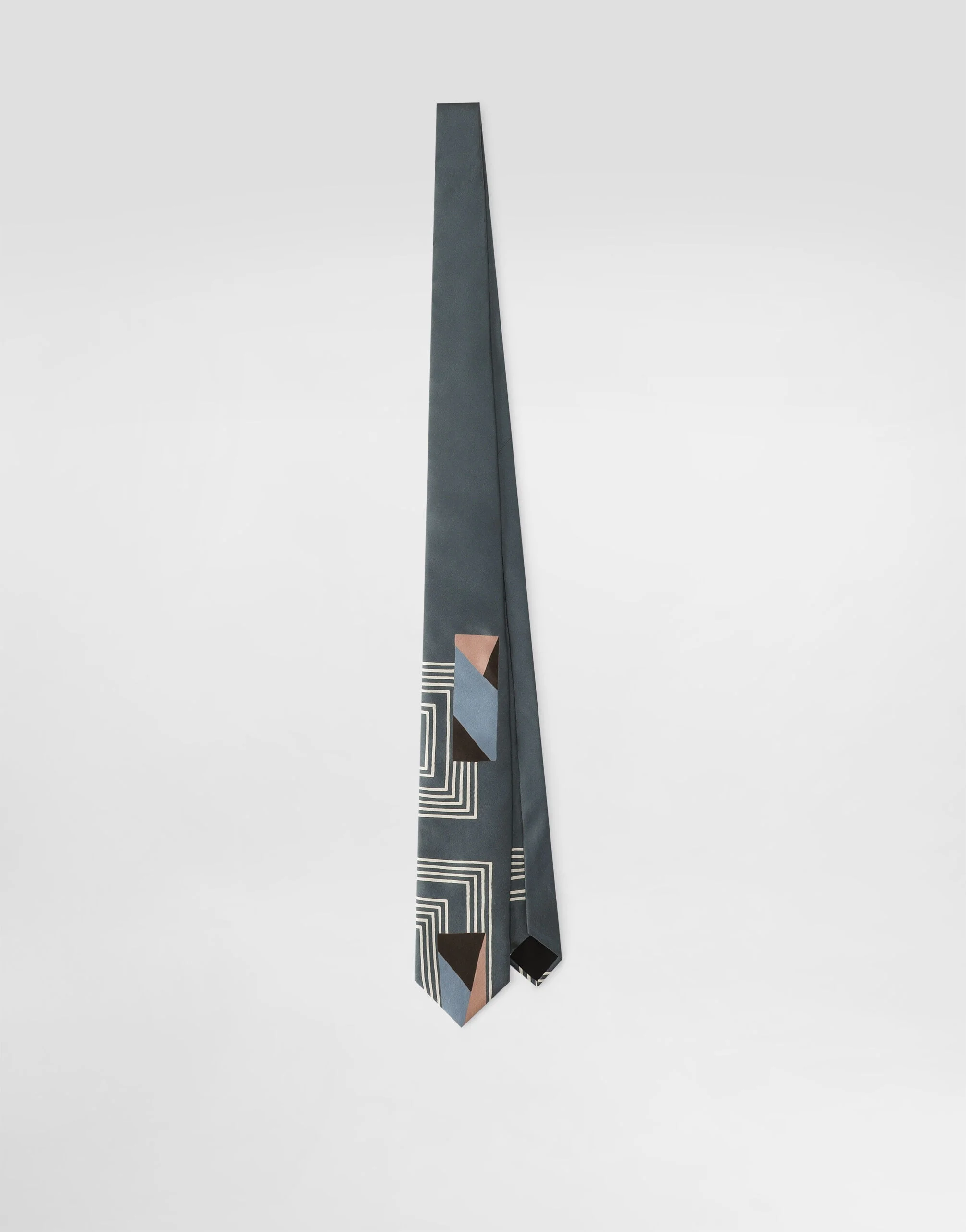 Vintage-print twill tie - 1