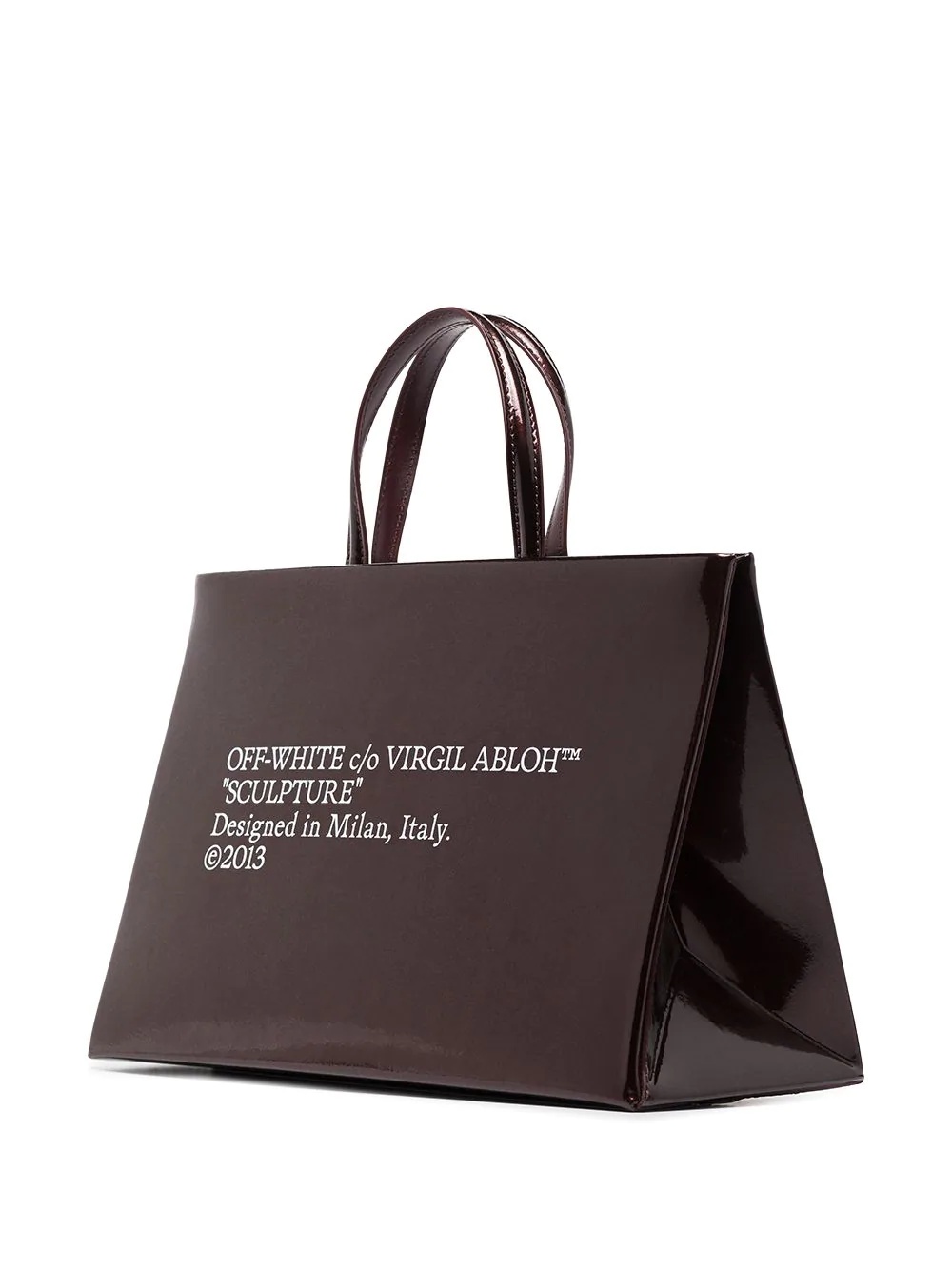 Box leather tote bag - 3