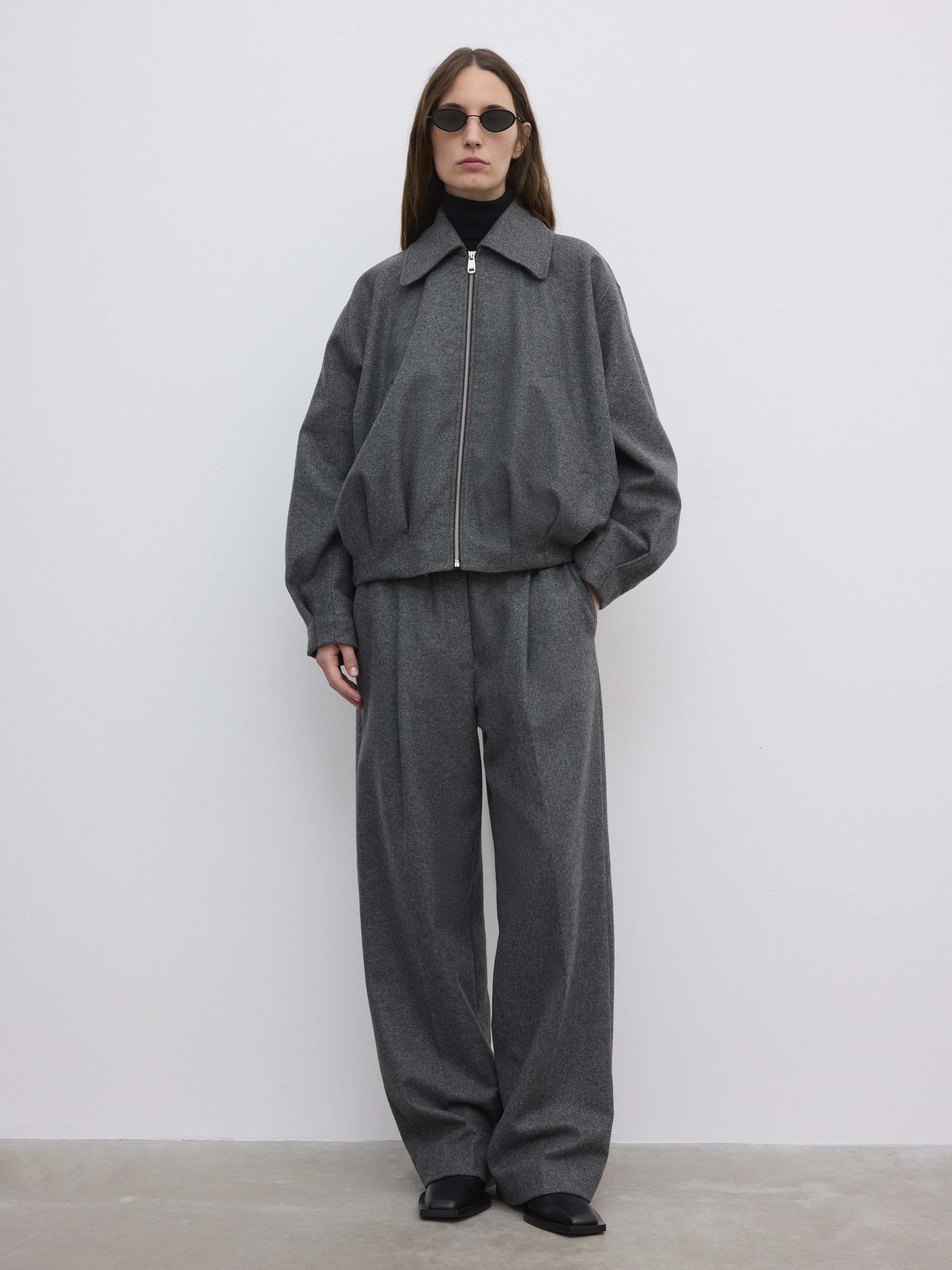 Wool Felt Blouson - 1