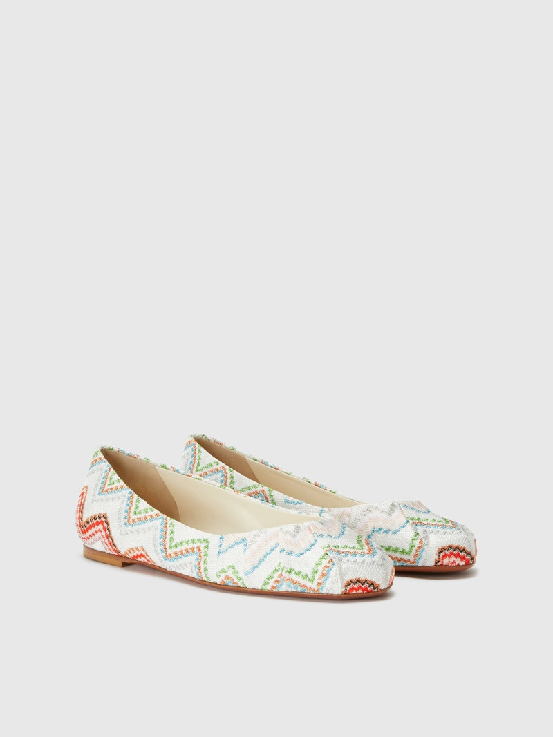 Missoni Women's zig zag ballerinas outlook