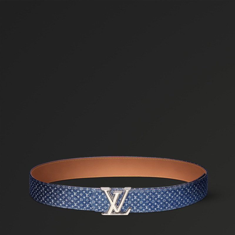LV Dimension Monogram Reflective Denim 40mm Reversible Belt 2