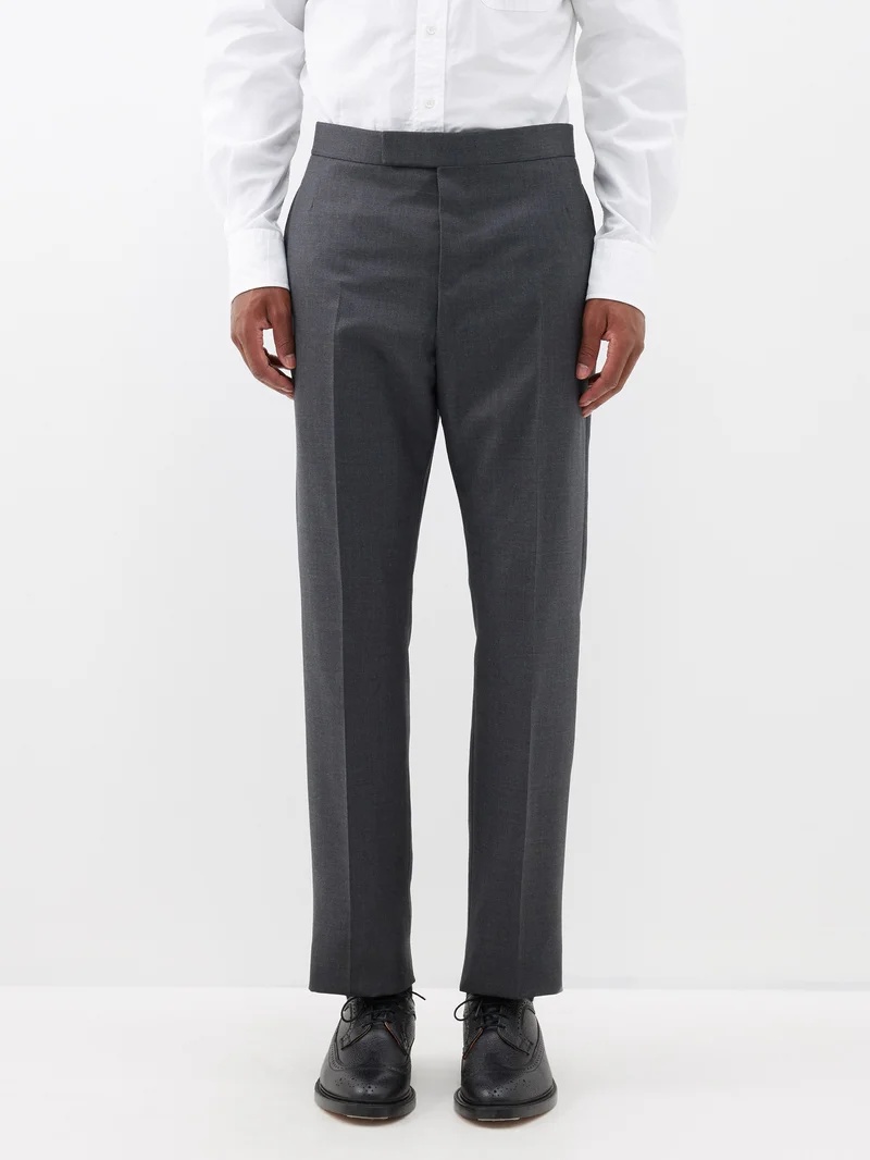 Super 120s wool suit trousers - 1