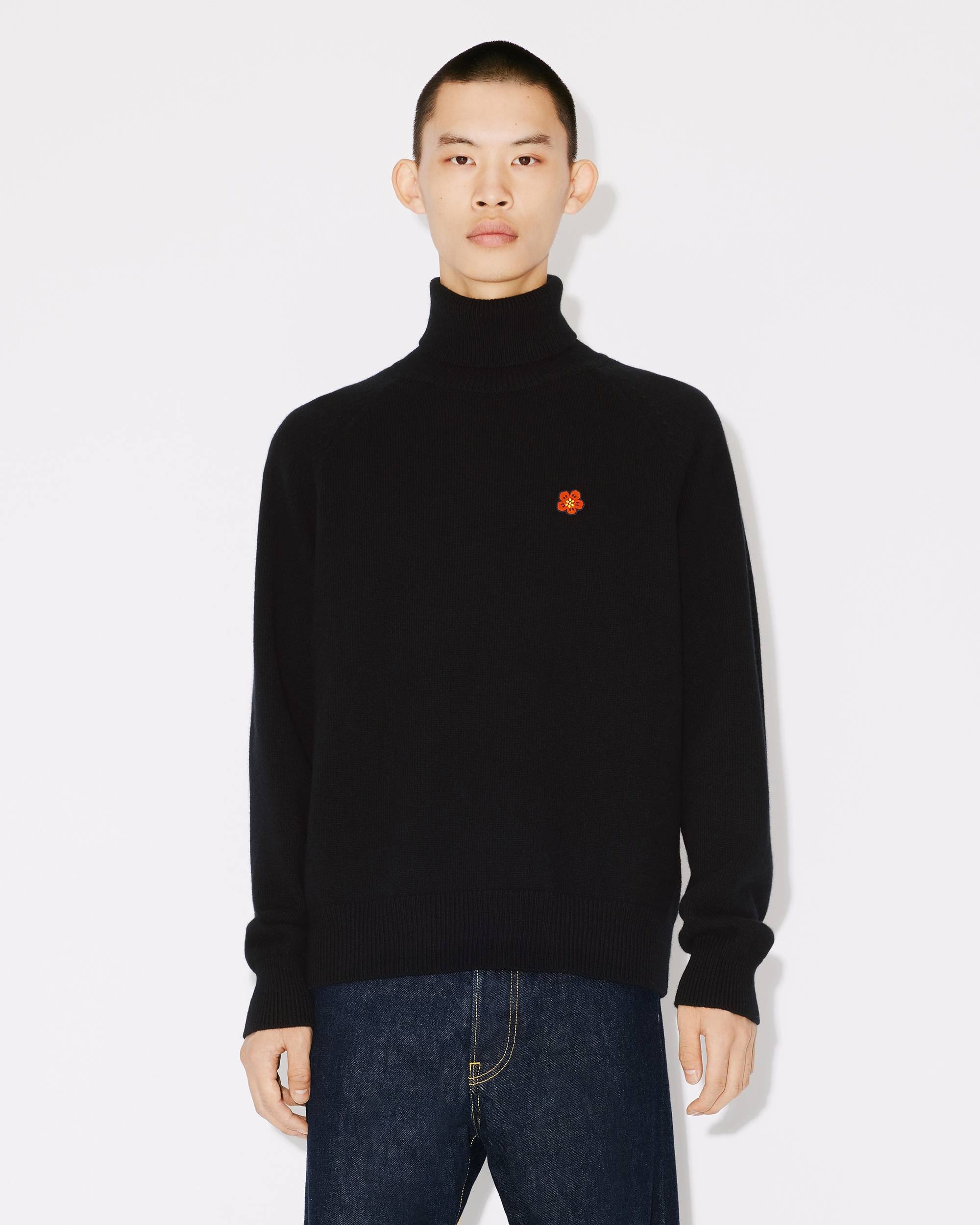 'BOKE FLOWER' Crest roll neck jumper in RWS wool - 3