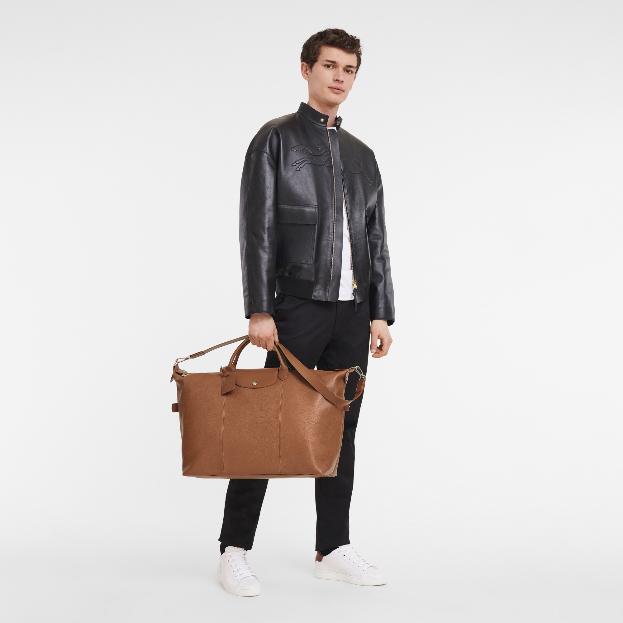Le Foulonné S Travel bag Caramel - Leather - 2
