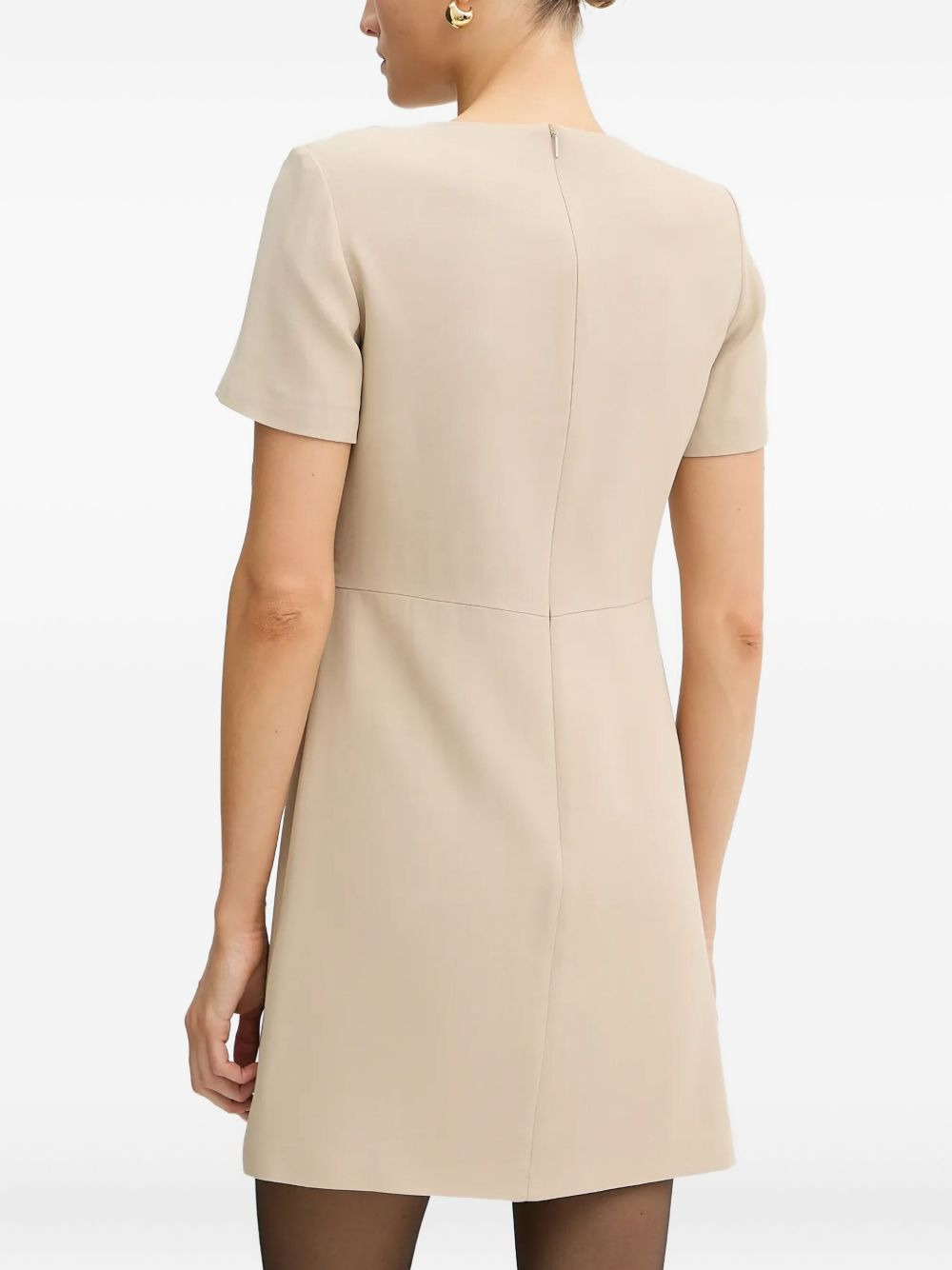 short-sleeve shift mini dress - 3