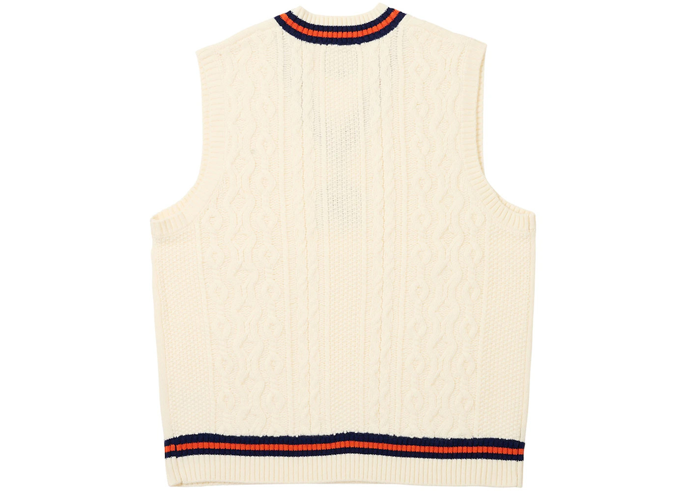 Palace x Beams Plus Cable Vest White - 2