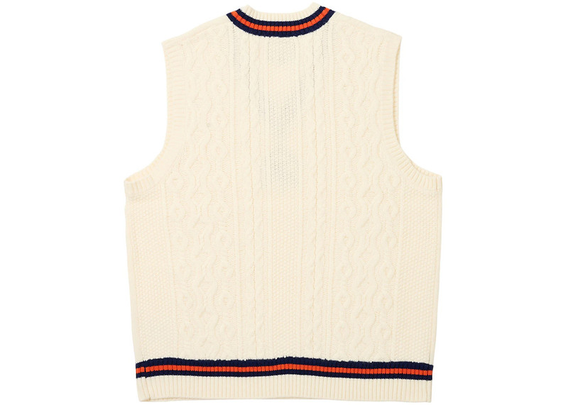 PALACE Palace x Beams Plus Cable Vest White outlook