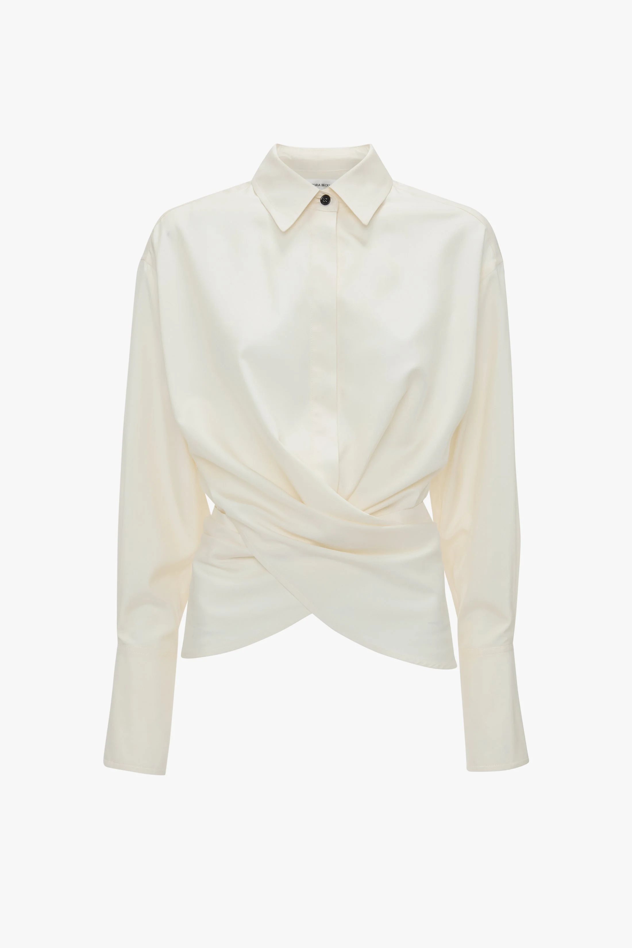 Exclusive Wrap Front Blouse In Off White - 1
