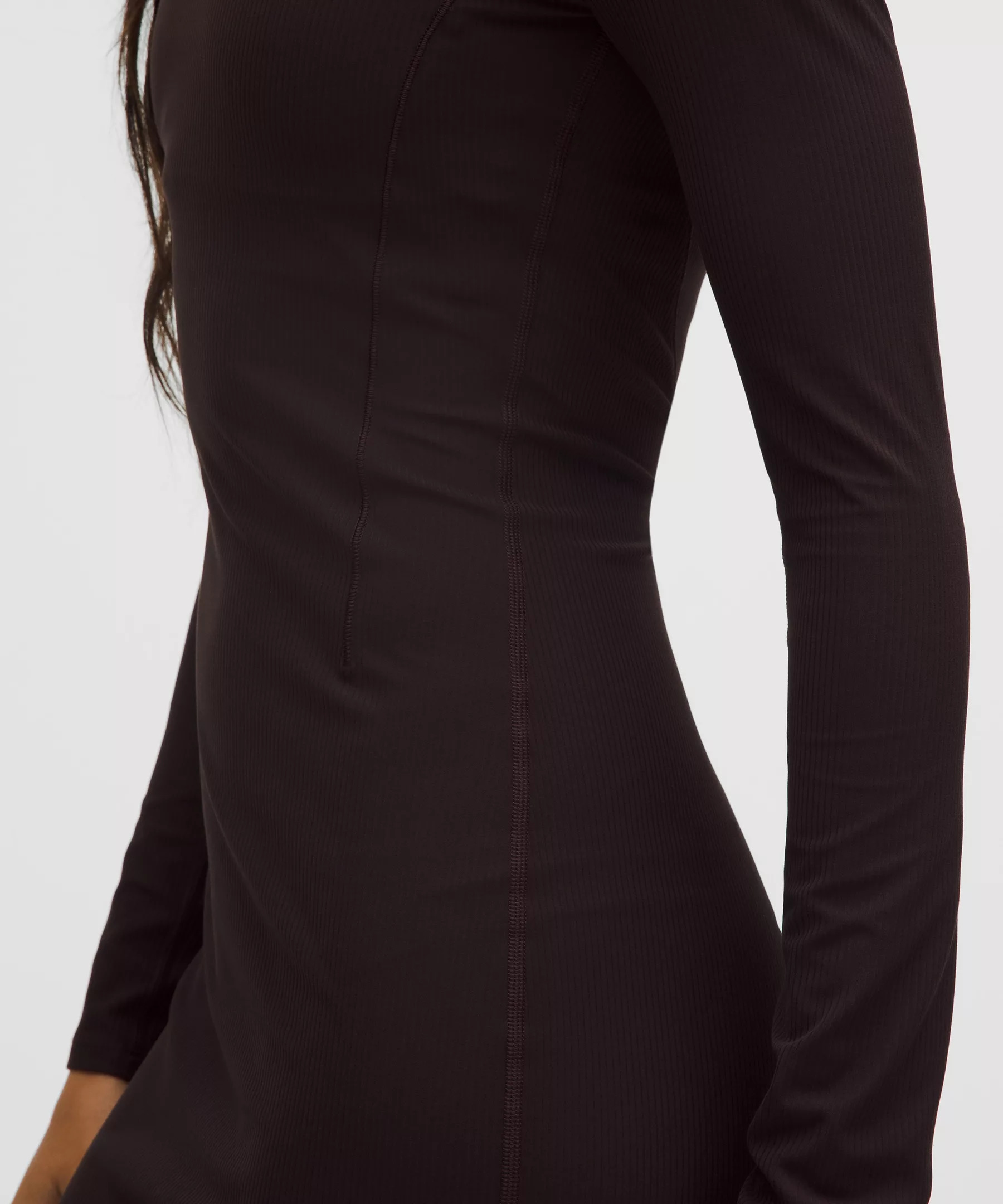 All Aligned Ribbed Long-Sleeve Midi Dress - 6