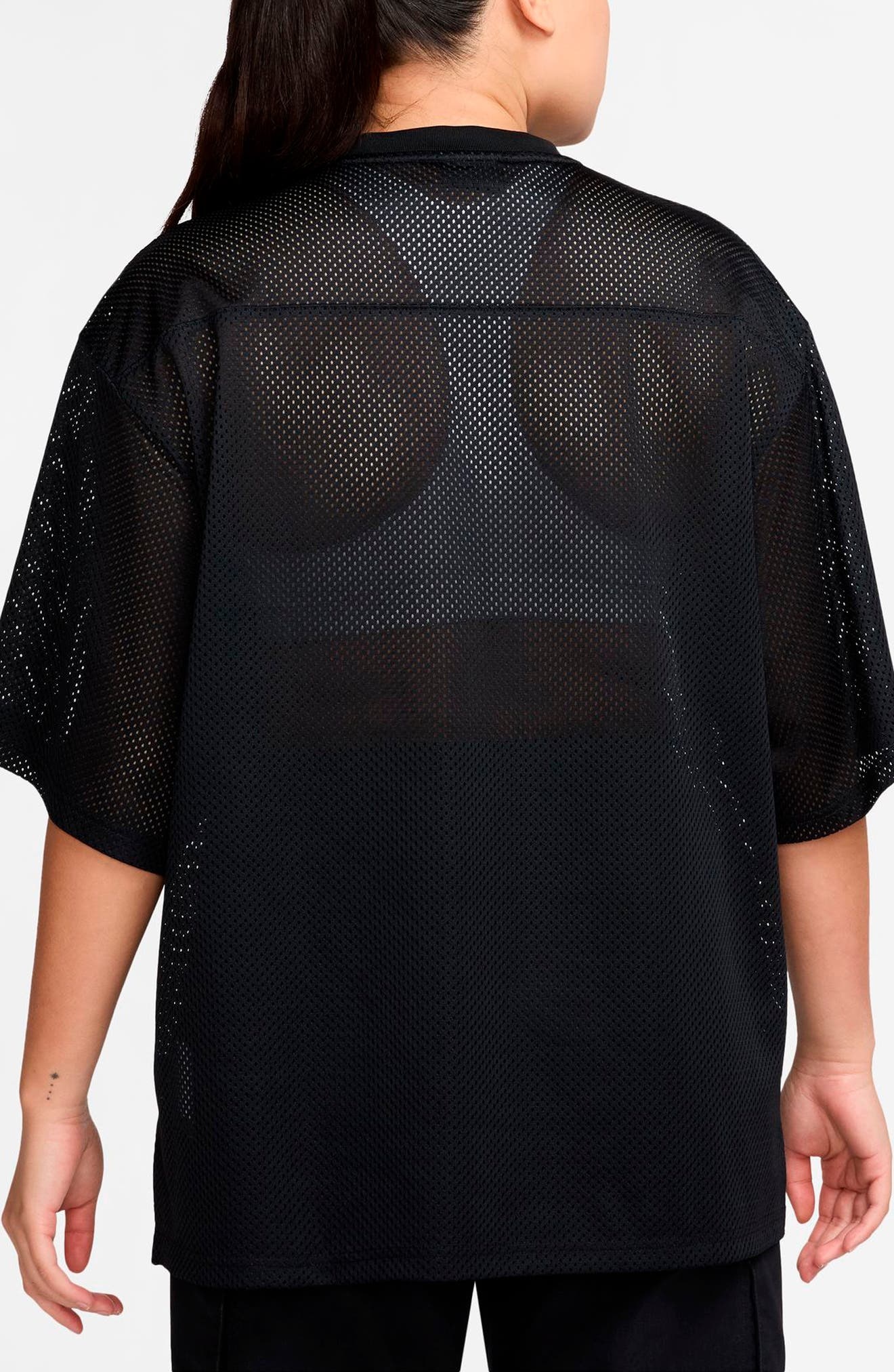Jordan Brooklyn Oversize Jersey in Black/Gym Red at Nordstrom - 2
