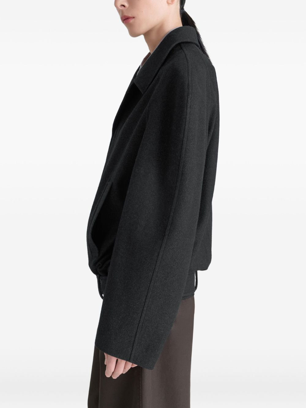 raglan-sleeve belted jacket - 4