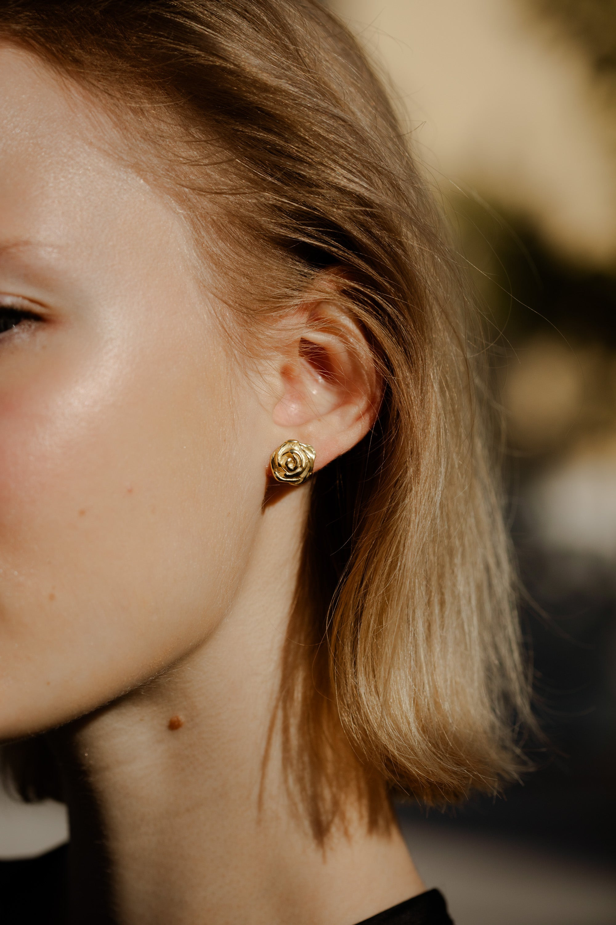 Tiny Rose Earrings - 3