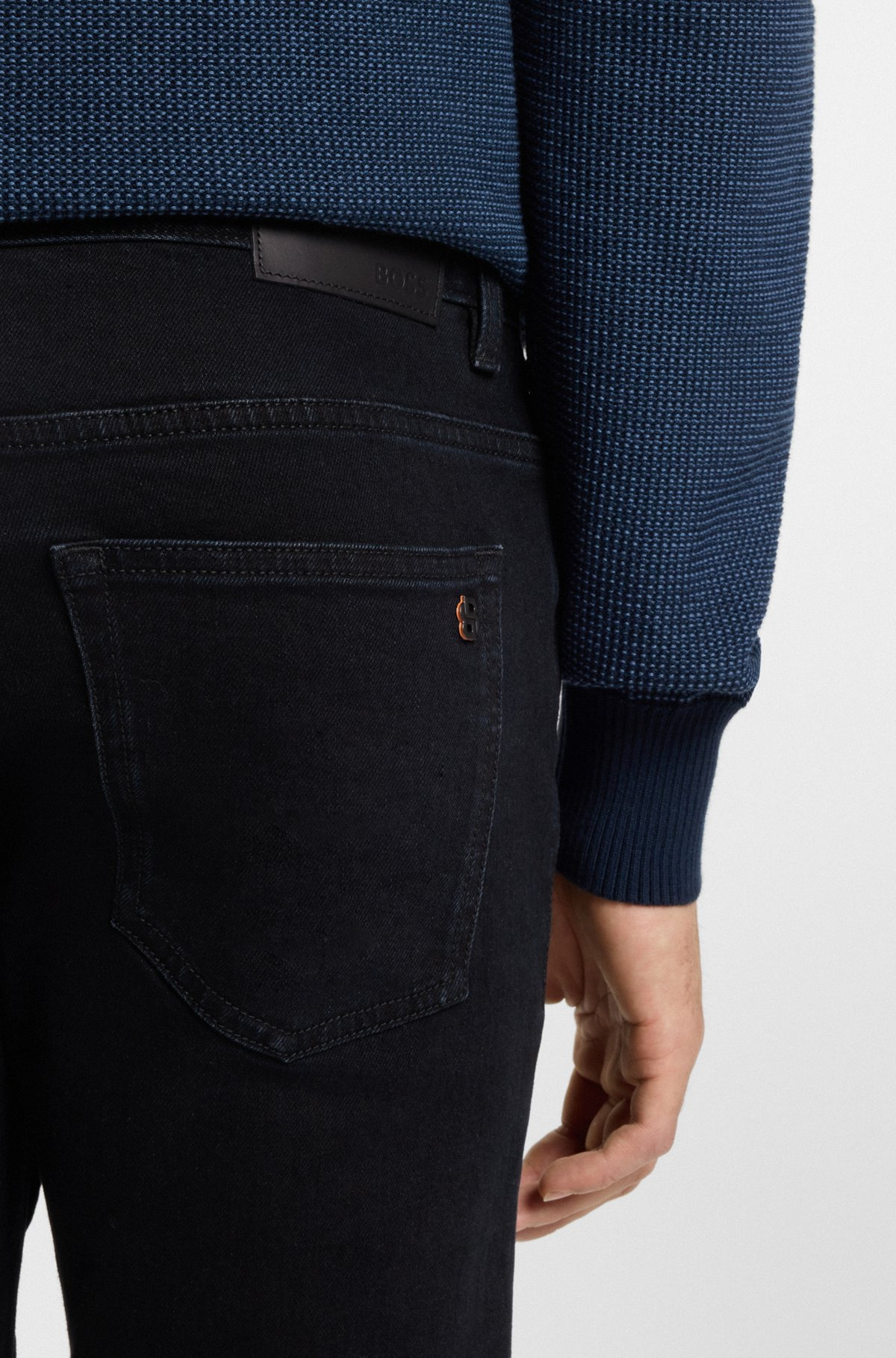 SLIM-FIT JEANS IN BLUE COMFORT-STRETCH DENIM - 5