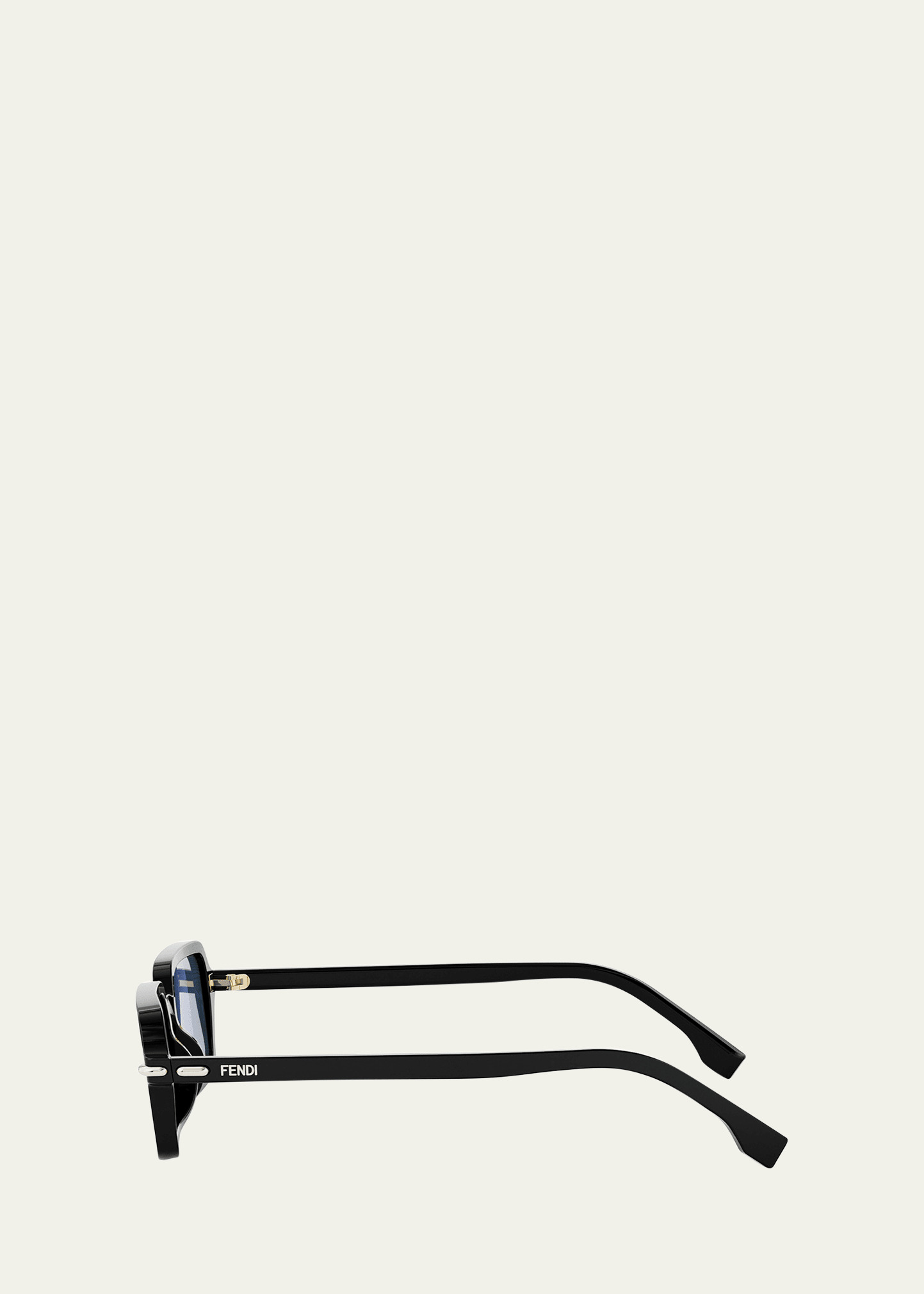 Men's Selleria Acetate and Nylon Rectangle Sunglasses - 3