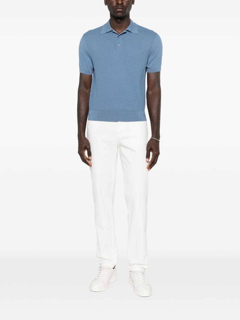 Canali textured polo shirt outlook