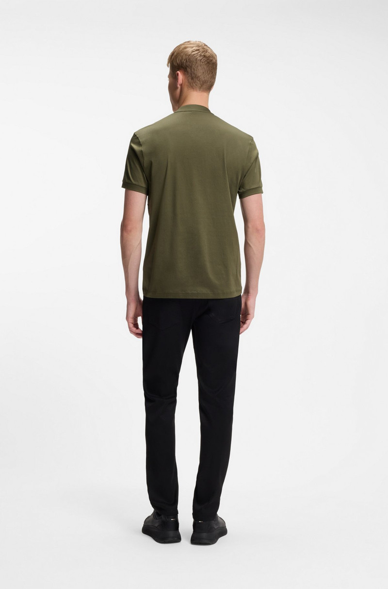PORSCHE X BOSS ZIPPER-NECK POLO SHIRT IN COTTON 5