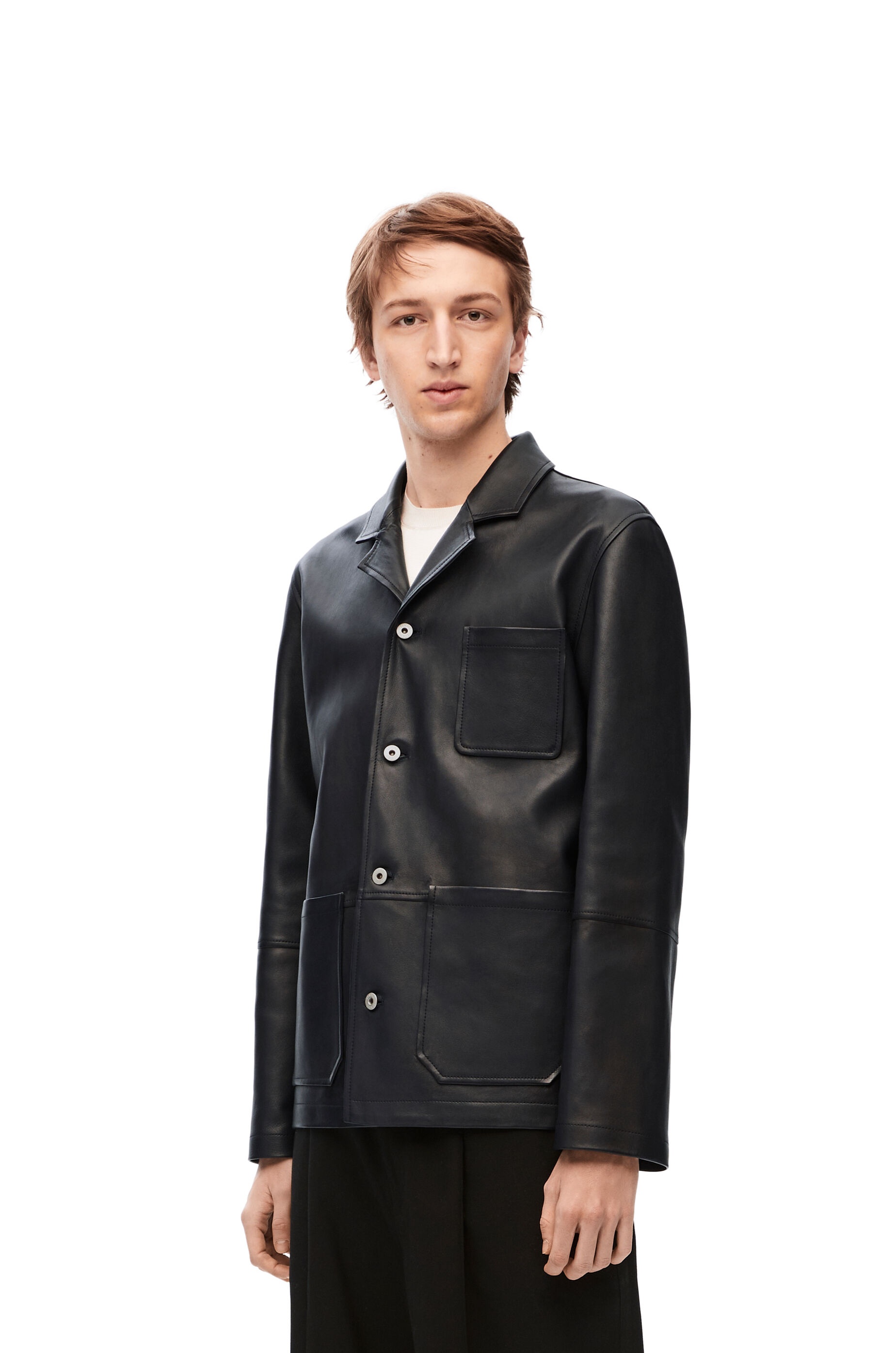 Workwear jacket in nappa lambskin - 3