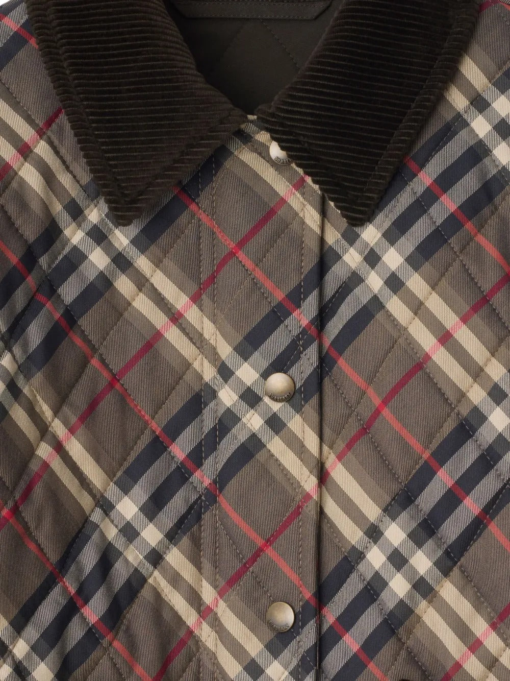 BURBERRY - Women Oldham Check Quilted Jacket - 2