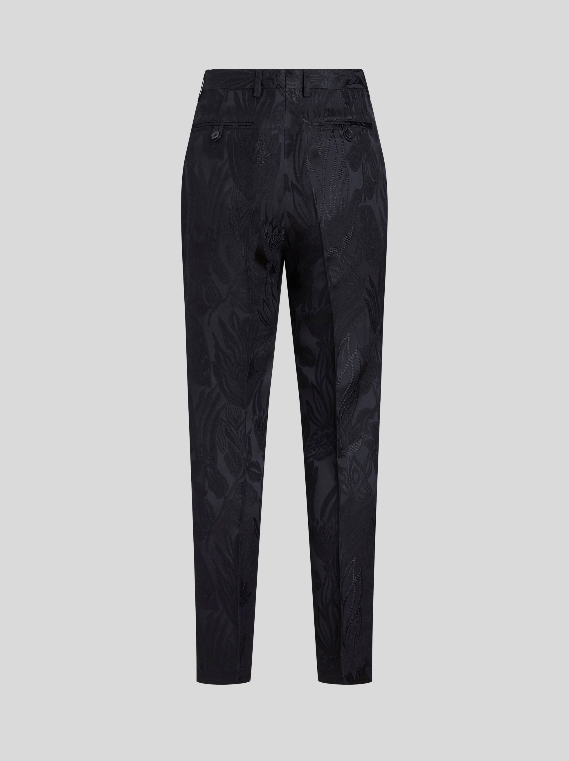 FLORAL PAISLEY TON-SUR-TON JACQUARD TROUSERS - 5