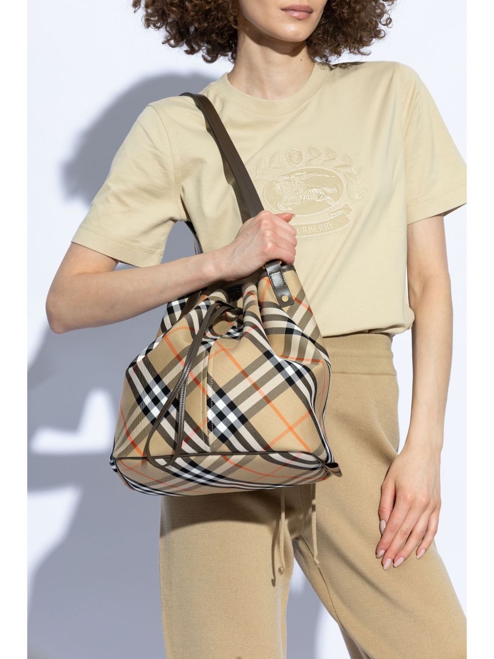 Vintage Check bucket shoulder bag - 2