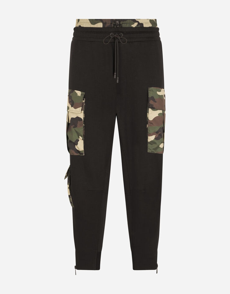 Jogging pants with camouflage-print details - 3