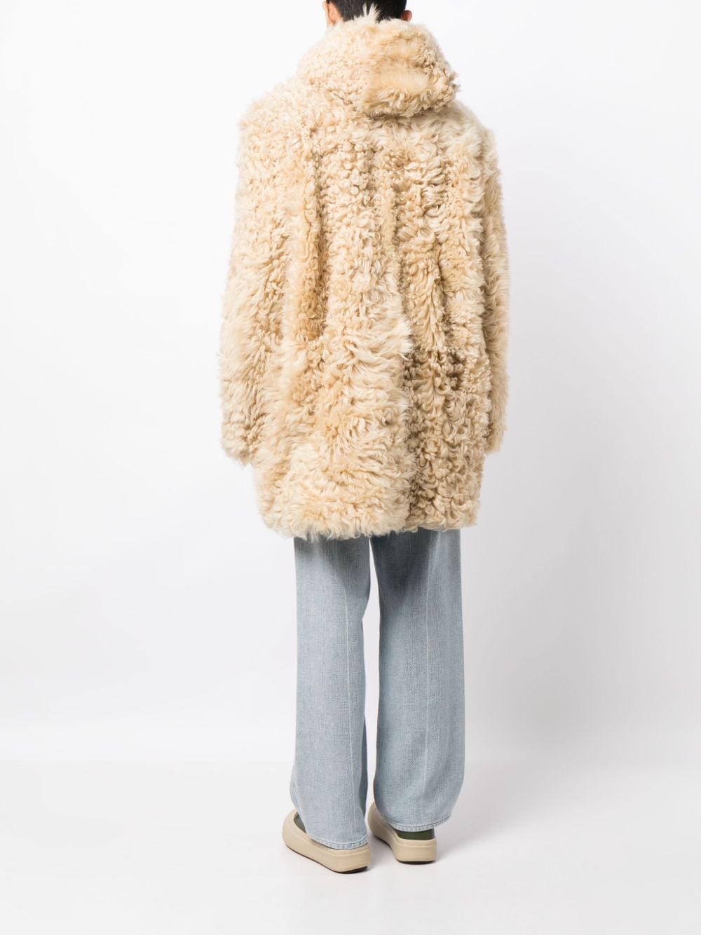 faux-fur hooded coat - 4