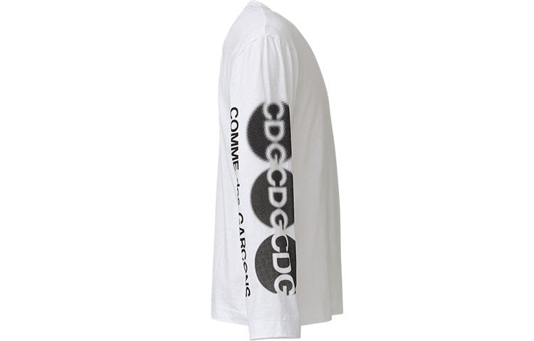 COMME des GARCONS CDG String mark Logo Long-sleeve Tee 'White' SZ-T008-051-2 - 2
