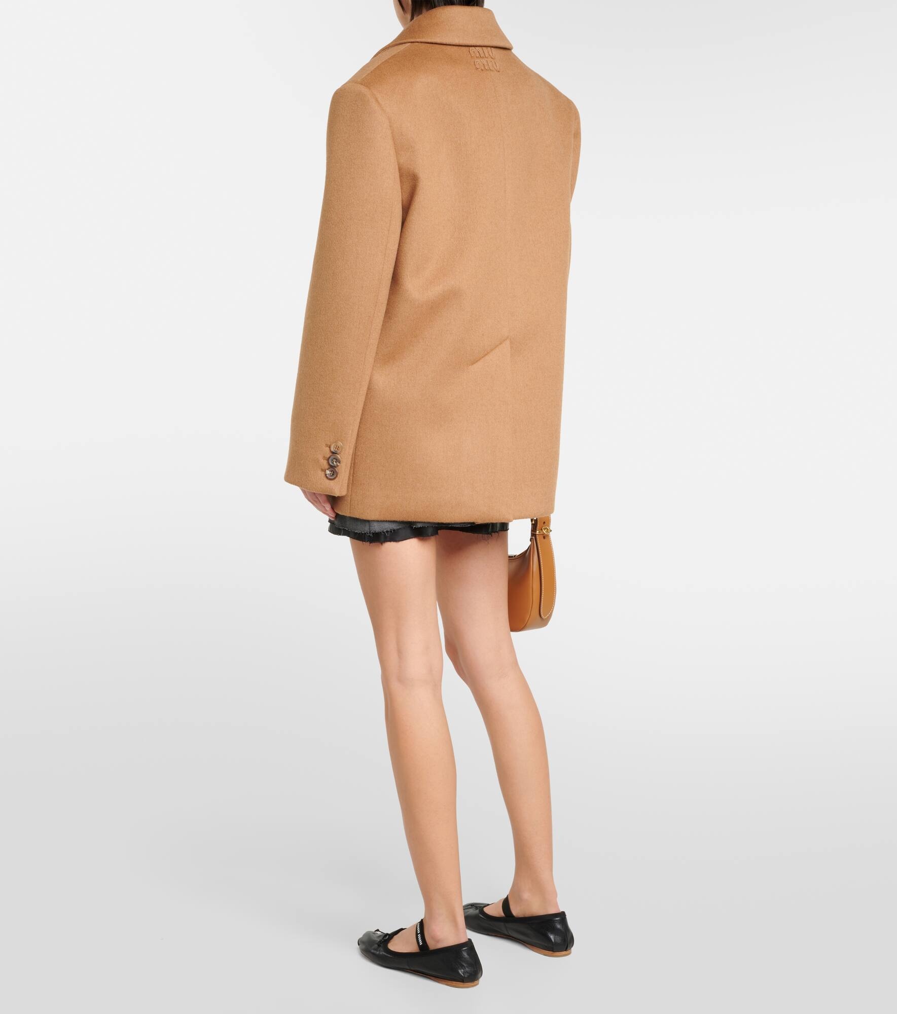 Double-breasted camel hair blazer - 3