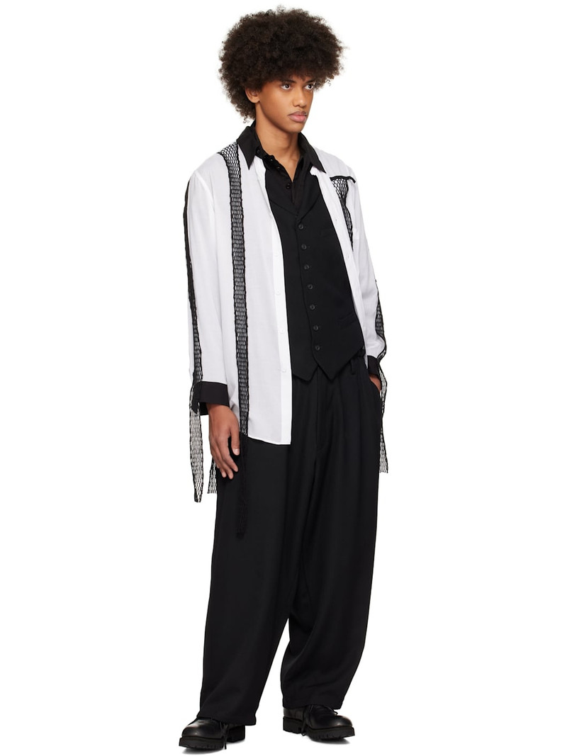Yohji Yamamoto White Cellulose Lawn Mesh TP Shirt outlook