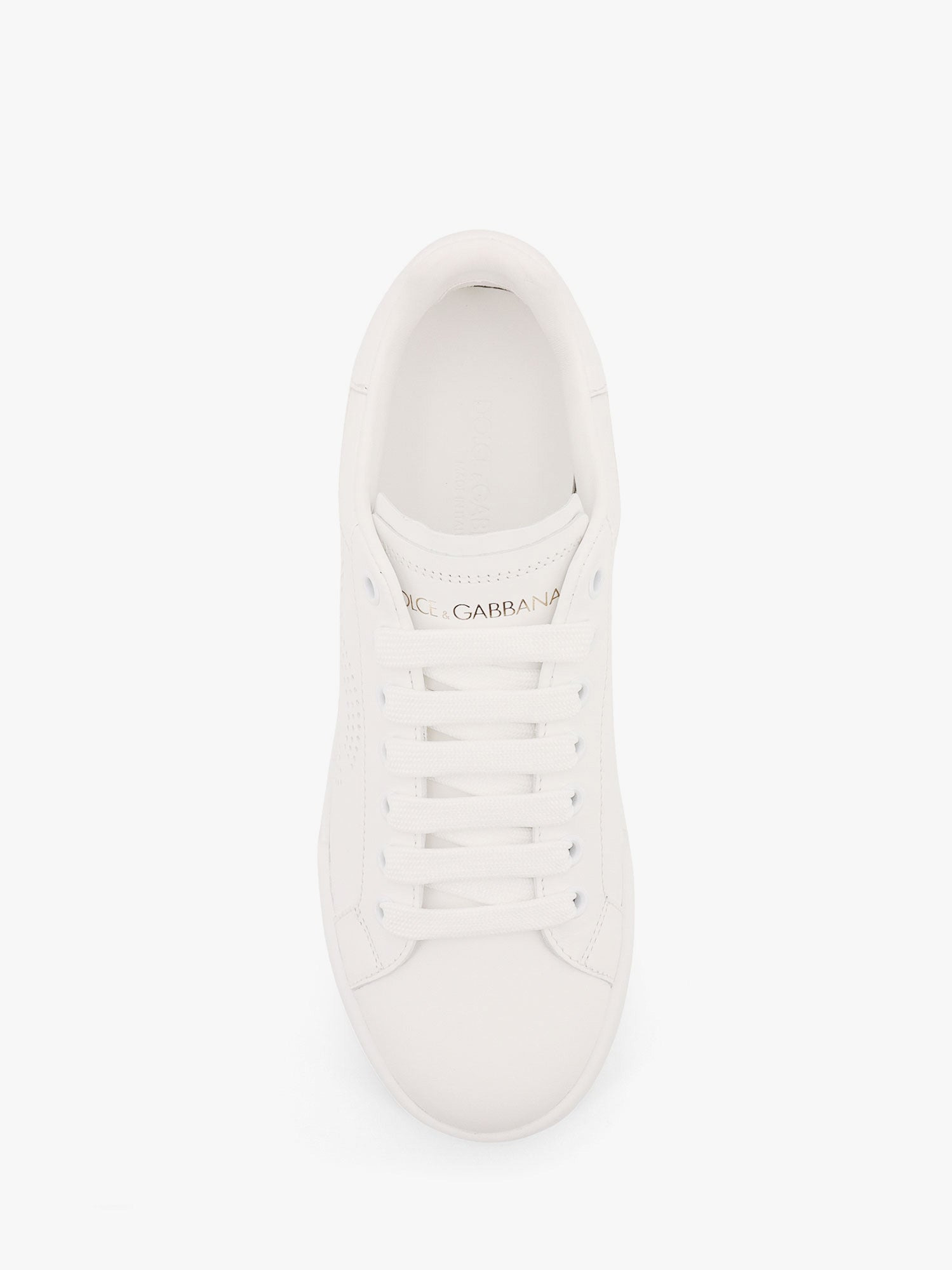 Dolce & Gabbana Portofino Low-Top Leather Sneakers With Lateral Monogram - 5