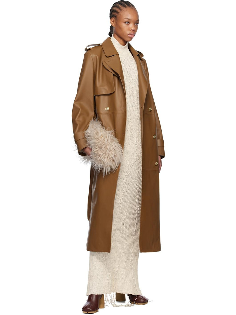 MACKAGE Tan Gael-V Leather Coat outlook