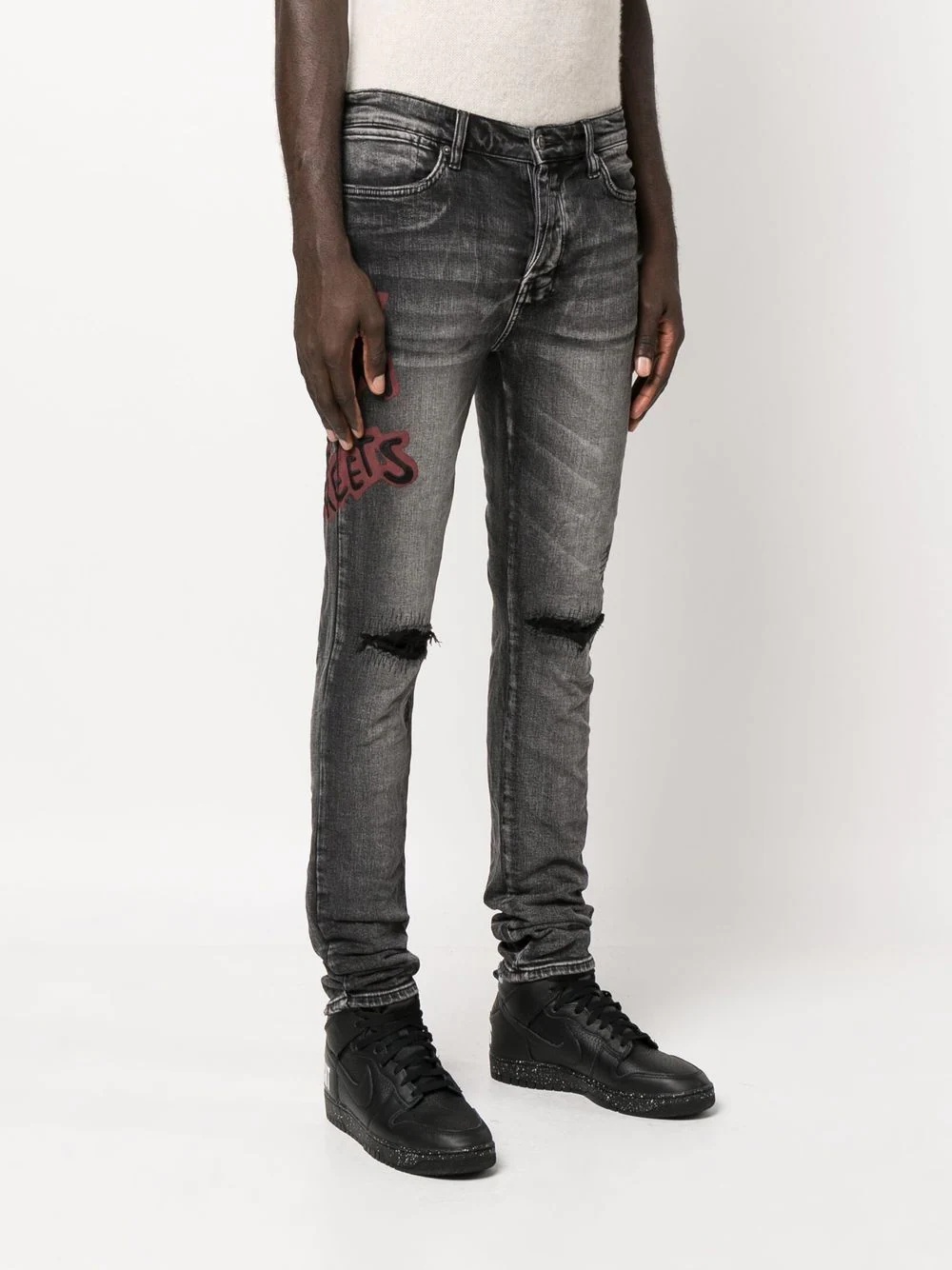 spray-paint Van Winkle skinny jeans - 3