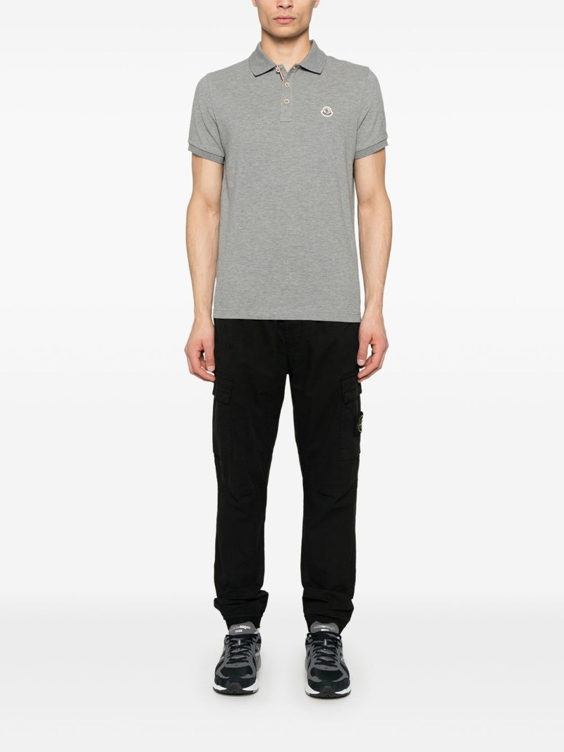 Moncler logo-patch cotton polo shirt outlook