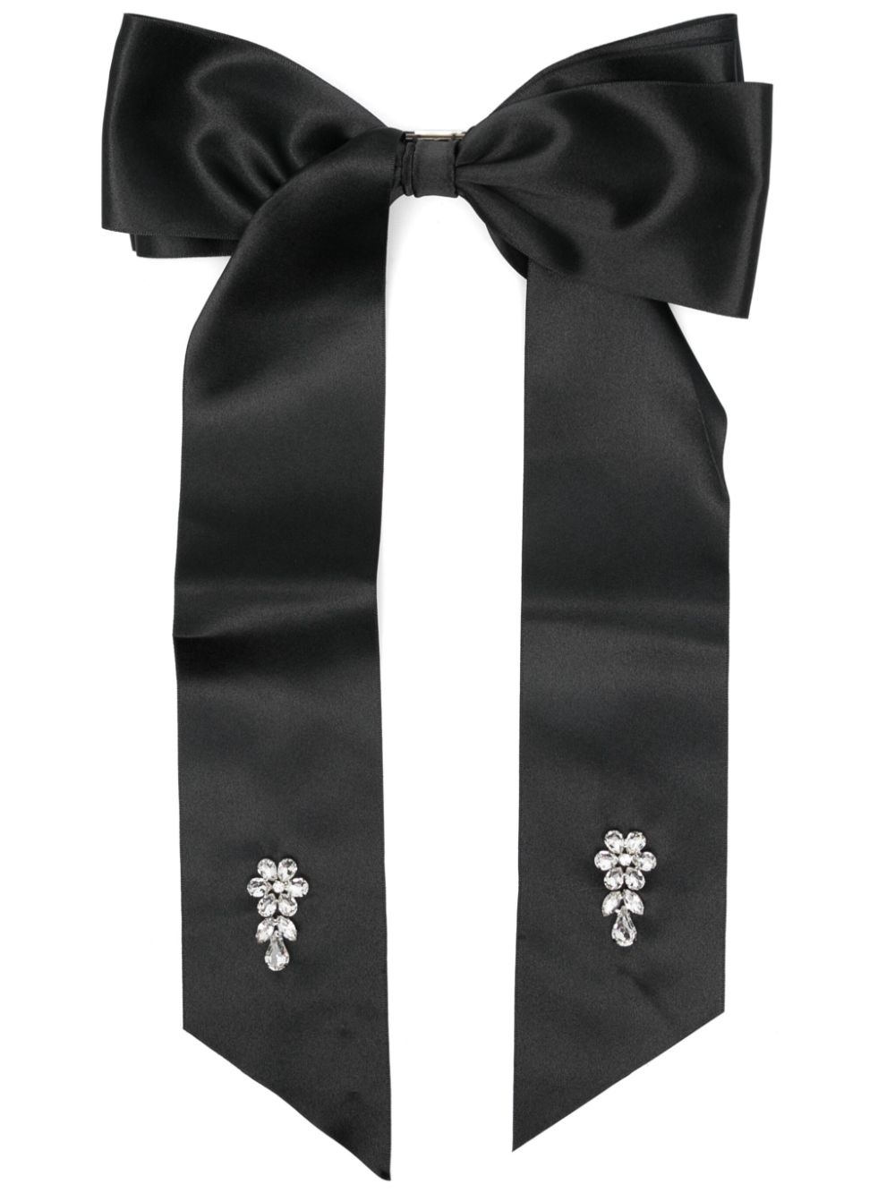 crystal flower bow barret - 1