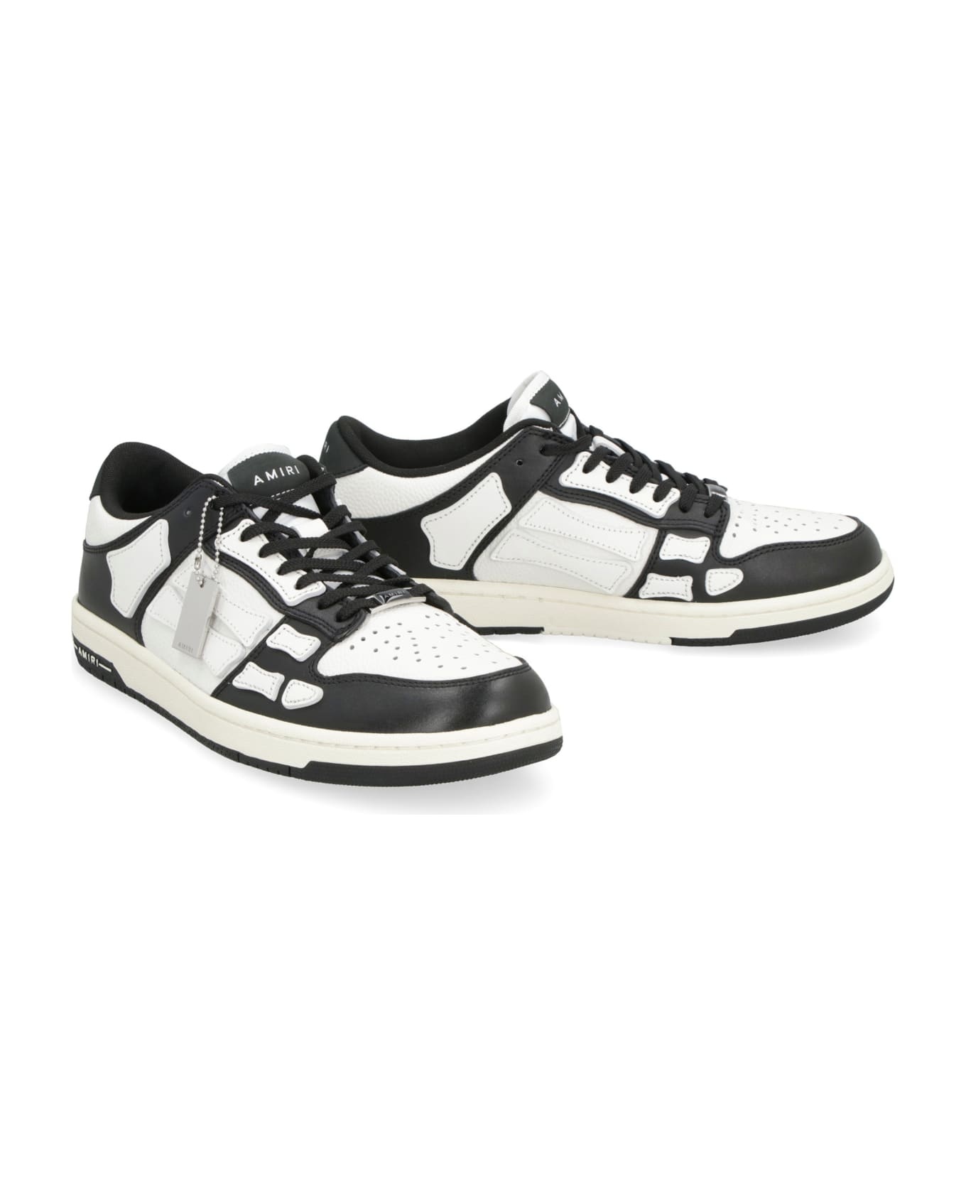 Black And White Skel Low Sneakers - 3