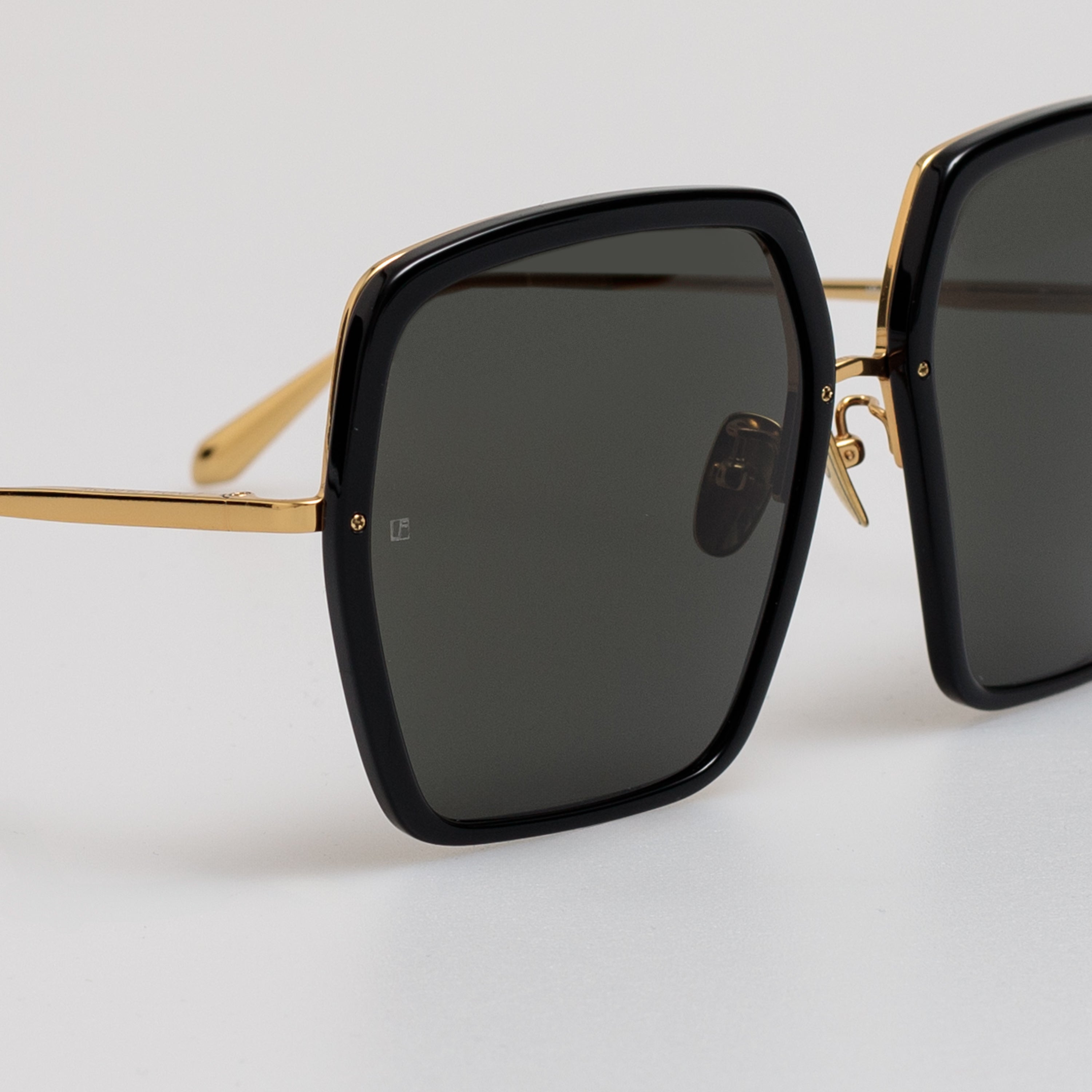 Syan Oversize Sunglasses in Black - 6