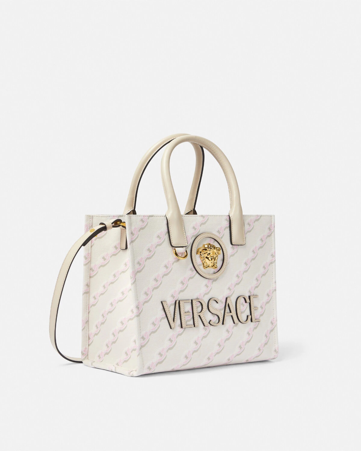 Chain Stripes La Medusa Small Tote Bag - 2