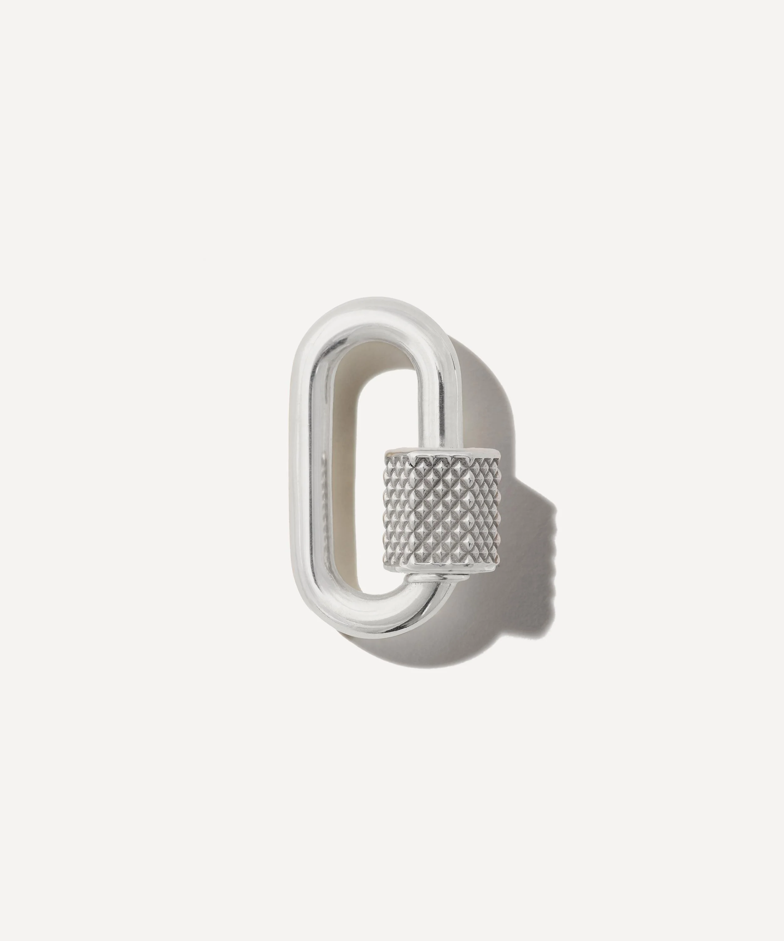 Sterling Silver Knurled Chubby Medium Lock - 1