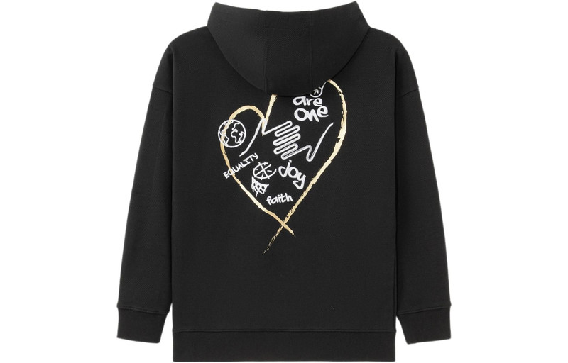 Li-Ning Li-Ning Way Of Wade We Are One Graphic Hoodie 'Black' AWDS113-8 outlook