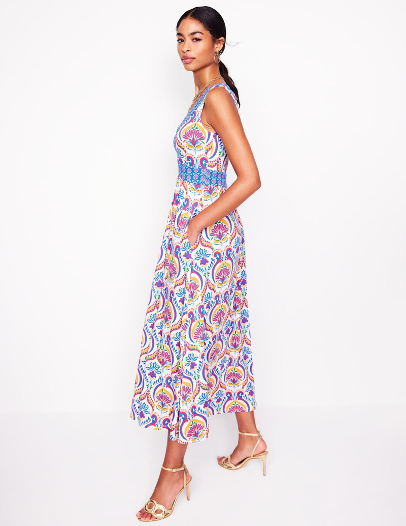 Olympia Jersey Maxi Dress-Multi, Ornamental Floral 5