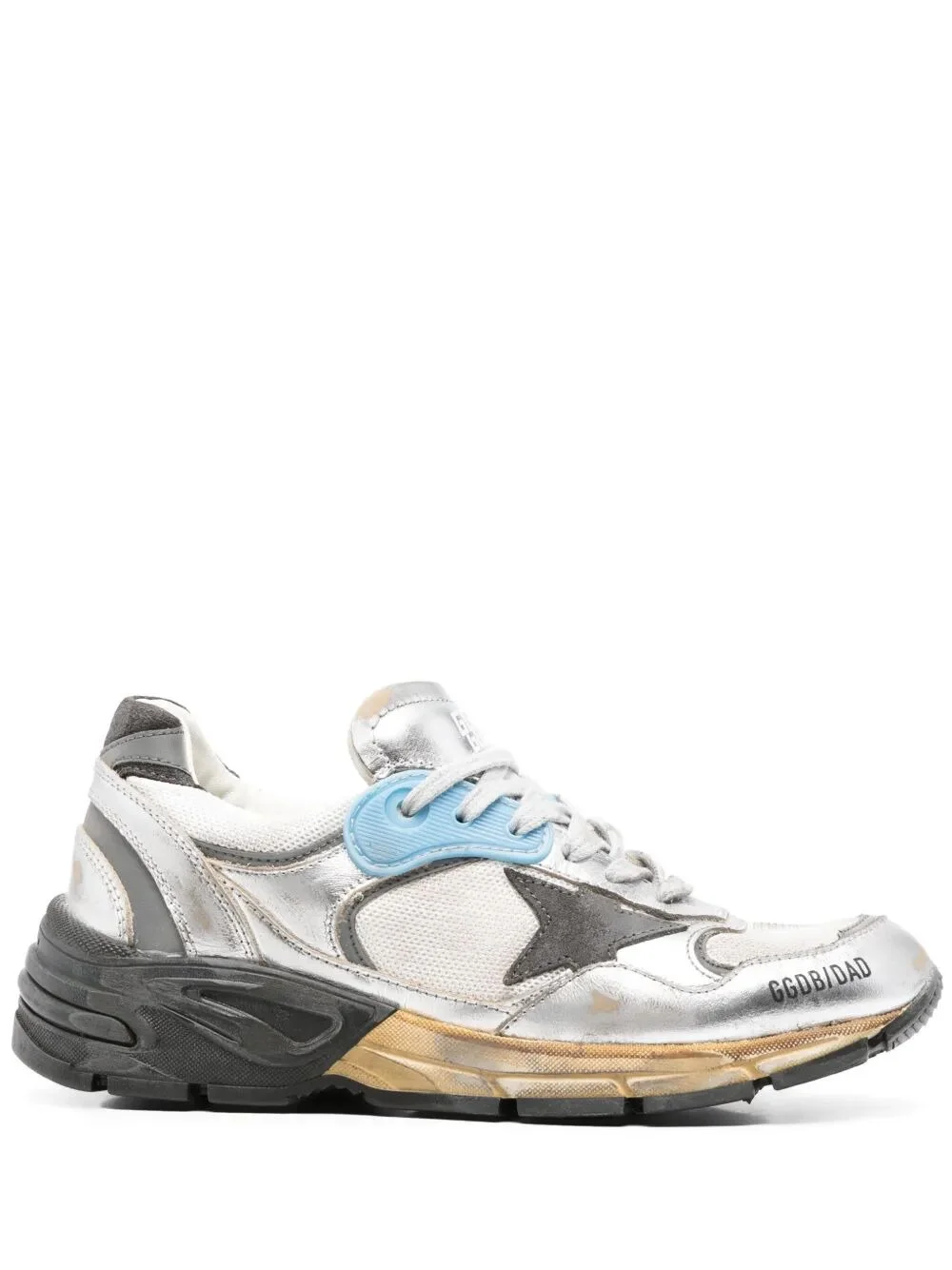 Golden Goose Women "Running Dad" Mesh And Laminated Leather Upper Suede Star Laminated Leather Toe A - 1