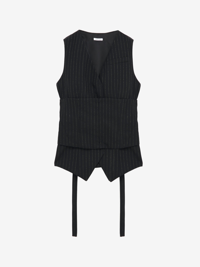 Pinstriped Tailored Waistcoat 1