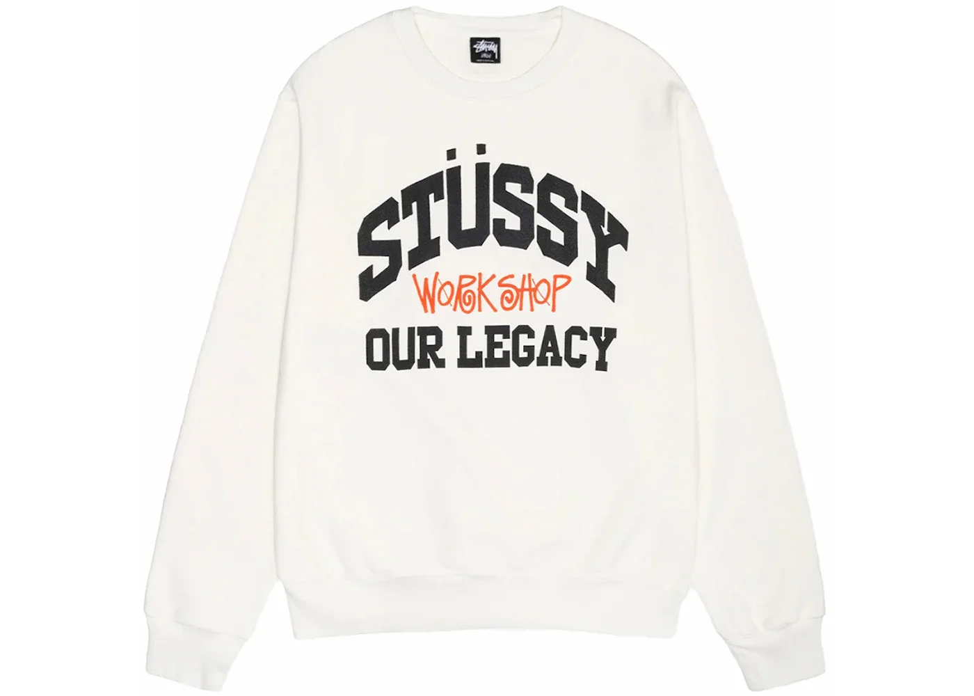 Stussy x Our Legacy Ol Collegiate Pigment Dyed Crewneck Natural - 1